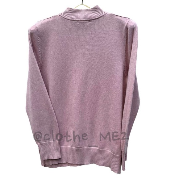 Roz & Ali - light mauve mock turtleneck long sleeve sweater, Size 1X - Picture 1 of 8